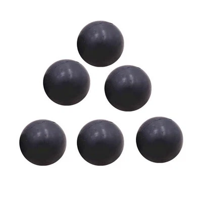 Nbr 18mm vibrationsdämpande boll Svart Anpassad naturliga solida gummikulor Silikon 9mm 6mm gummikulor med hål